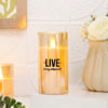 Shop Live Laugh Love Gold LED Candles - Set Of 3