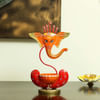 Gift Lord Ganesha Designer Large Metal Diya