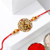 Lord Krishna Rakhi with CZ Stones & Golden Pearls