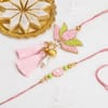 Lotus Design Bhaiya Bhabhi Rakhi Set With Kaju Katli Online