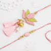 Gift Lotus Design Kundan Bhaiya Bhabhi Rakhi