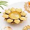 Buy Lotus Glow Metal Urli With Tea Light Candles