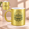 Lotus Personalized Gold Mug