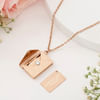 Shop Love Bling - Personalized Envelope Pendant Chain With Cuff Bracelet