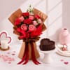 Gift Love & Blooms Combo For Girlfriend Day