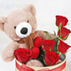 Gift Love Romance Classic 6 Red Roses in a Box