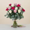 Love Whispers - bouquet with white, lilac and pink roses