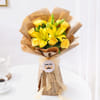 Gift Love You Dad Yellow Rose And Lilly Bouquet