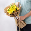 Buy Love You Dad Yellow Rose And Lilly Bouquet