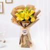 Love You Dad Yellow Rose And Lilly Bouquet