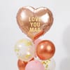 Buy Love You Maa Rose Gold Balloon Arrangement