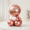 Love You Maa Rose Gold Balloon Bouquet