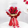 Gift Love You Roses and Chocolate Cake Combo