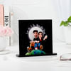 Love You To The Moon And Back - Personalized Caricature With Photo Frame Online