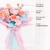 Buy Lovely Bouquet with Pink Roses & Spray Carnations