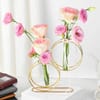 Buy Luminous Roses And Gold Metal Stand
