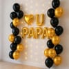 Gift Luv U Papa Black & Gold Father's Day Balloon Arrangement