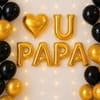 Buy Luv U Papa Black & Gold Father's Day Balloon Arrangement