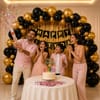 Shop Luxe Black & Gold Birthday Party Decor & Celebration Kit - 58 pcs