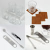 Gift Luxe Personalized Portable Bar Set For Couples - Tan
