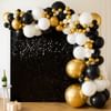 Luxe Sequins Black And Gold Party Balloon Decor Online