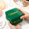 Gift Luxe Velvet Personalized Green Jewellery Organizer