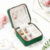 Buy Luxe Velvet Personalized Green Jewellery Organizer