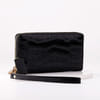 Gift Luxurious Croc Print Zip-Around Women's Wallet - Midnight Black