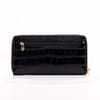 Shop Luxurious Croc Print Zip-Around Women's Wallet - Midnight Black