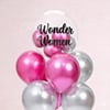 Shop Magenta & Silver Balloon Bouquet Decor