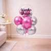 Buy Magenta & Silver Balloon Decor Arrangement