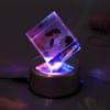 Gift Magical Love Personalized Rotating Crystal Cube with LED