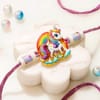 Gift Magical Unicorn Kids Rakhi with M&M's
