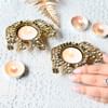 Shop Majestic Gaja Lakshmi Diyas - Set Of 2