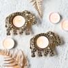 Majestic Gaja Lakshmi Diyas - Set Of 2 Online