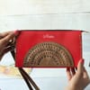 Shop Mandala Design Personalized Leather Pouch