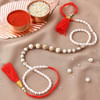 Buy Marble Effect Beads And CZ Rakhi