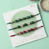 Gift Marble Effect Beads Rakhi (Set of 3)