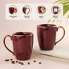 Shop Maroon Porcelain Set of 2 Cups