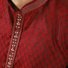 Shop Maroon Power Jacquard Kurta Set for Men