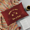 Meant To Bee Velvet Cushion - Personalized - Maroon