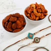 Meena Rakhi Set Of 2 With Dry Fruits Online