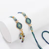Gift Meenakari And CZ Stone Work Bhaiya Bhabhi Rakhi
