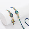 Gift Meenakari And CZ Stone Work Bhaiya Bhabhi Rakhi