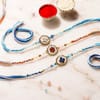 Buy Meenakari Floral with Mother of Pearl Rakhi Set of 3