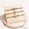 Shop Meenakari Floral with Mother of Pearl Rakhi Set of 3