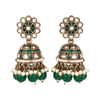 Buy Meenakari Grace Gold Plated Jhumkas - Green