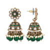 Shop Meenakari Grace Gold Plated Jhumkas - Green