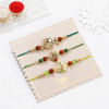 Buy Meenakari Swastik Om And Trishul Rakhis - Set Of 3
