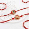 Gift Meenakari Tree Of Life And Peacock Rakhis - Set Of 2